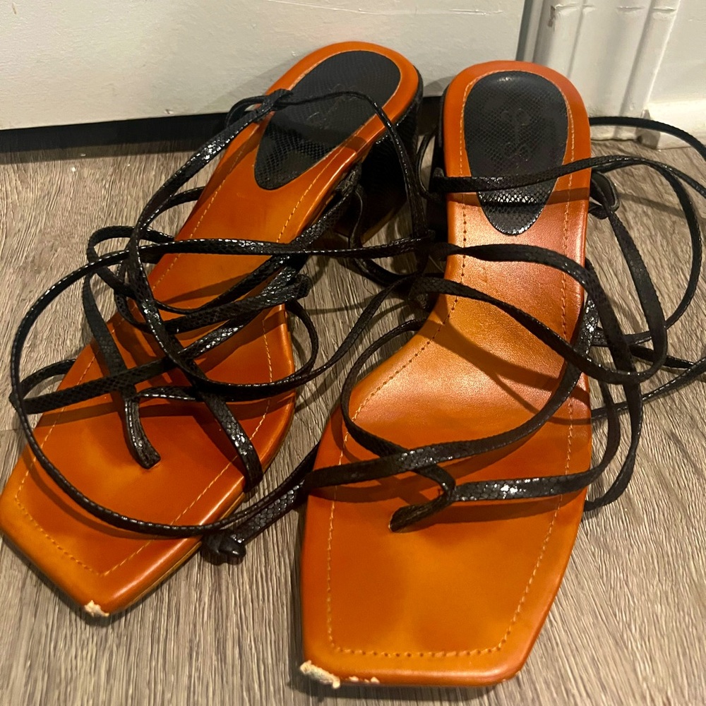 Strappy Block Heel
